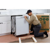Hotpoint HDF310PGZWW dishwasher interior and rack detail