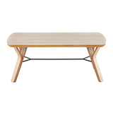 Folia - Mid-Century Modern Coffee Table - Natural Wood