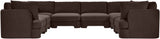 Hammond - Velvet Performance Fabric Upholstered 8 Piece U-Shaped Sectional