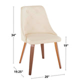 Giovanni - Chair (Set of 2) - Whitewashed Wood, Cream Faux Leather