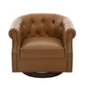 360° Swivel Accent Chair With Curved Back