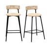 Boho Style Handwoven Paper Rope Counter Stools (Set of 2)