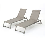 Myers - Modern Chaise Lounge Set With Adjustable Mesh Back