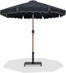 Amalfi - Aluminum Patio Umbrella - Black Base / Light Brown Pole