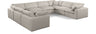 Comfy - 8 Piece Linen Modular Sectional