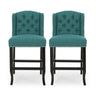 Vienna - Fabric Tufted Counter Stool With Nailhead Accents (Set of 2)