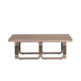 Baja - Rectangular Outdoor Coffee Table - Eucalyptus / Brown Rope