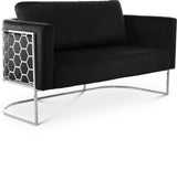 Casa - Loveseat with Chrome Legs