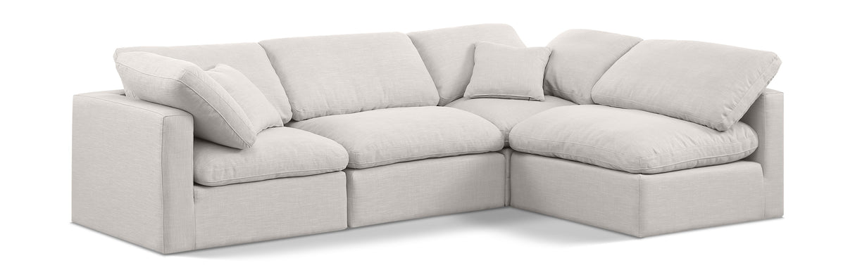 Indulge - Linen 4 Piece Modular Sectional