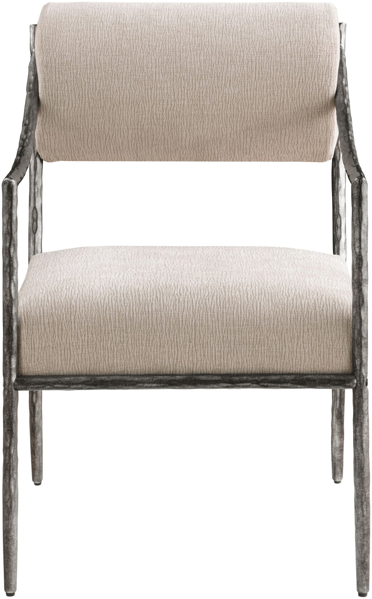 Bastille - Upholstered Dining Arm Chair (Set of 2) - Silver Frame