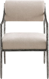 Bastille - Upholstered Dining Arm Chair (Set of 2) - Silver Frame