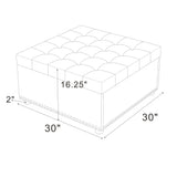 Tufted Storage Ottoman - Dark Brown