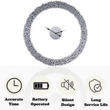 Kachina - 39" Wall Clock - Mirrored & Faux Gems