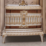 HD-9021 - Nightstand - Gold / Cherry / Pearl