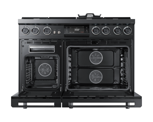 Dacor DOP48C96DLM 48 Inch Dual-Fuel Steam Range angled view