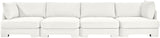 Hammond - Velvet Performance Fabric Upholstered 4 Piece Sofa