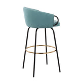 Claire - 30" Fixed-Height Barstool (Set of 2) - Black Base