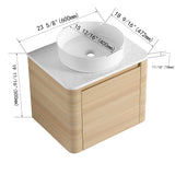 Mounted Bathroom Vanity With Art Sink & 2 Soft Close Doors