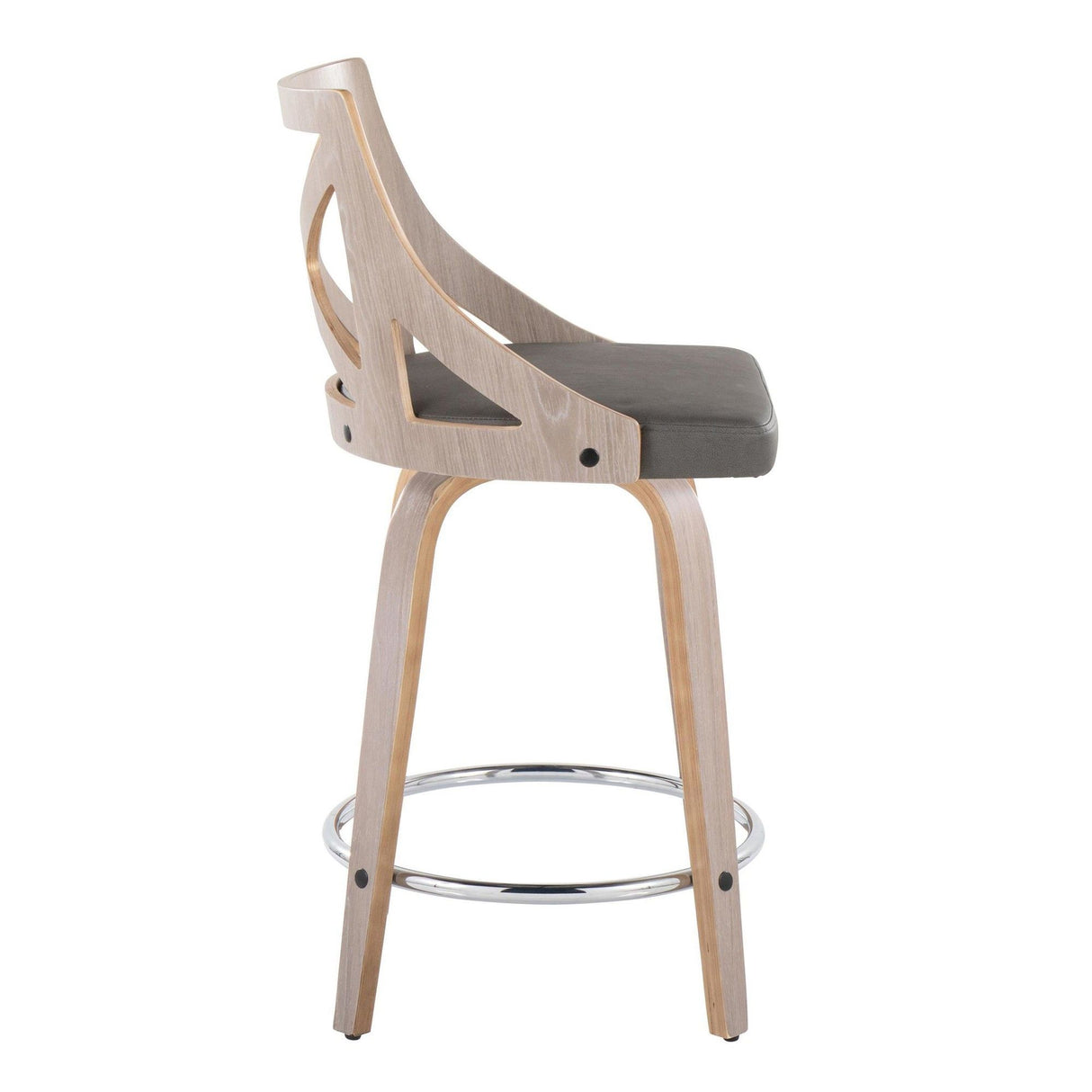 Charlotte - Farmhouse Fixed-Height Swivel Counter Stool (Set of 2)
