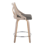 Charlotte - Farmhouse Fixed-Height Swivel Counter Stool (Set of 2)