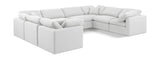 Indulge - Linen 8 Piece Modular Sectional - White