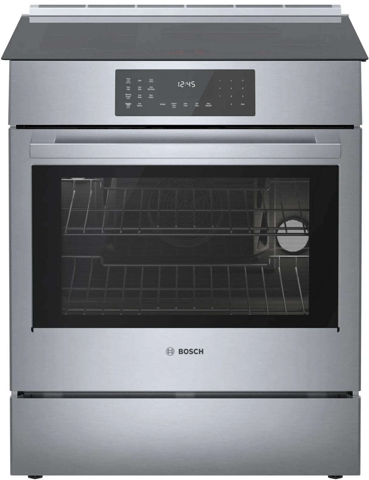 Bosch HIIP057U Benchmark 30 inch induction slide-in range front view