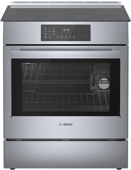 Bosch HIIP057U Benchmark 30 inch induction slide-in range front view