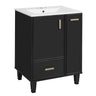 Bathroom Vanity With Sink, Deep Drawer, Door Shelf, 2 Tier Basket