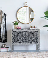 Circle Wall Mirror With Iron Frame, Accent Mirror For Living Room