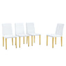Elegant Upholstered Chairs With Metal Legs