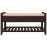 Multipurpose Entryway Shoe Rack With Cushioned Seat And Drawers