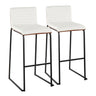Mason Mara - Contemporary, Fixed Height Barstool (Set of 2)