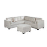 Contemporary L - Sectional Sofa Set With Ottoman And Pillows