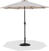 Fiji - Aluminum Patio Umbrella With Round Black Base