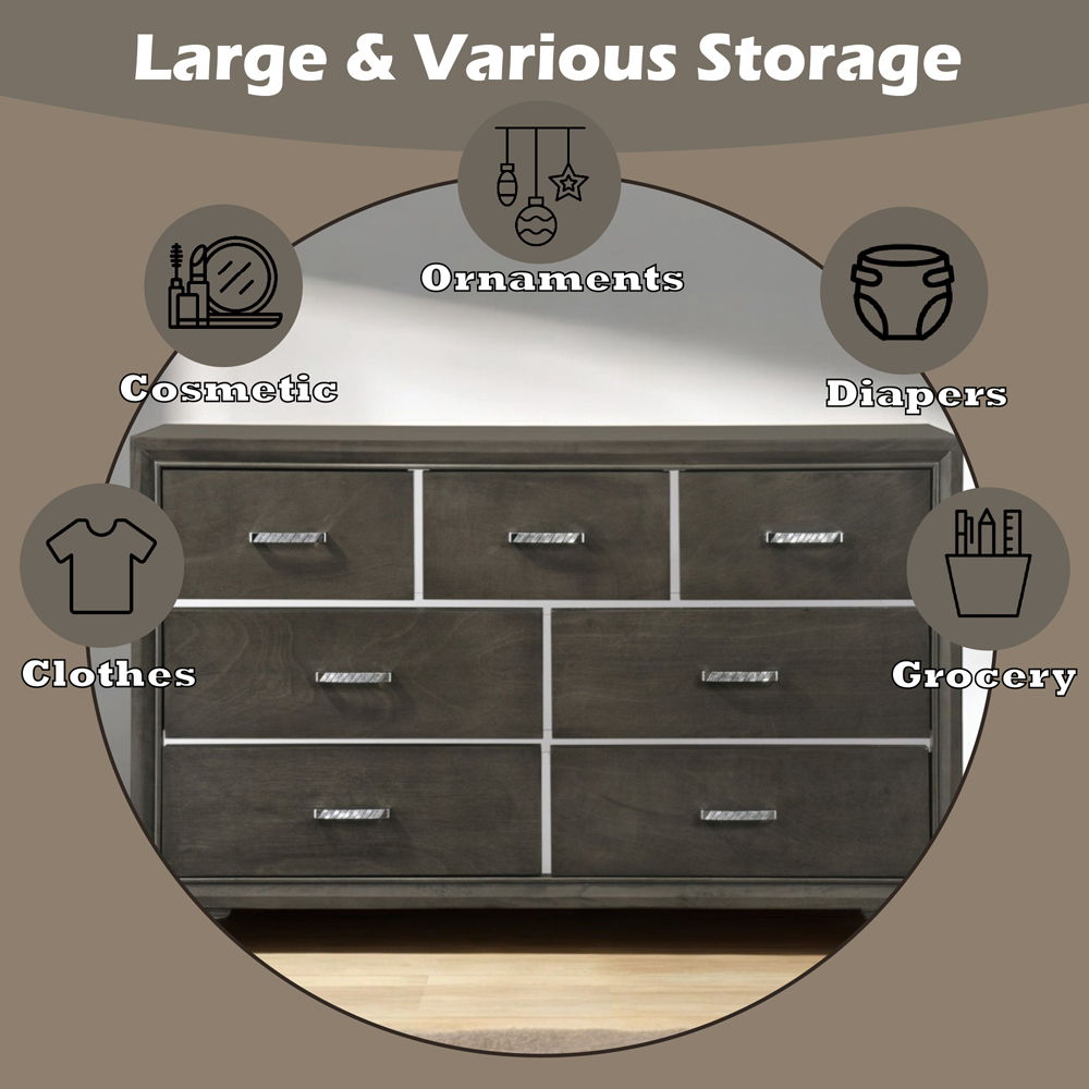 Carine II - Dresser - Gray