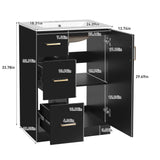 Bathroom Vanity With Sink, Compact Cabinet With 2 Drawers And Soft-Closing Door, Under-Mount Basin - Black