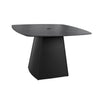 Rounded Square Outdoor Pedestal Dining Table