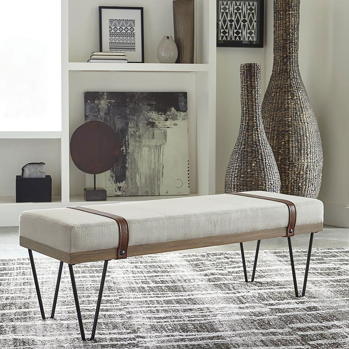 Karis - Upholstered Accent Bench - Beige