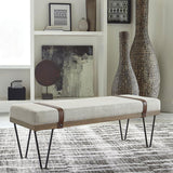 Karis - Upholstered Accent Bench - Beige