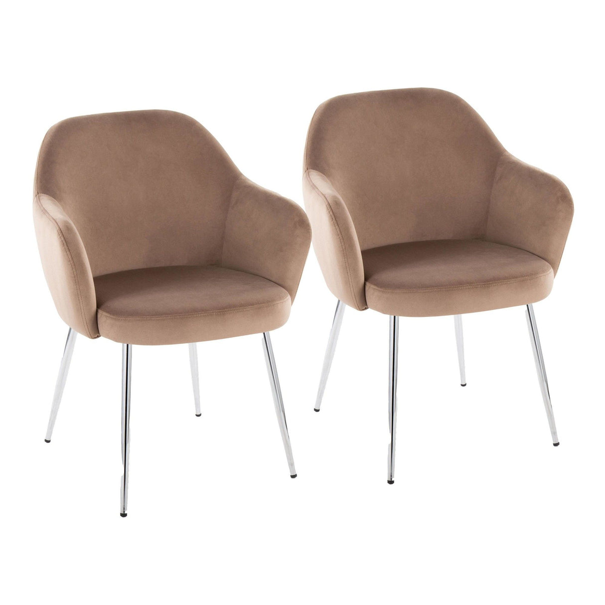 Buena - Dining Chair (Set of 2) - Chrome Metal Legs