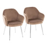 Buena - Dining Chair (Set of 2) - Chrome Metal Legs
