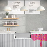31 in. Countertop Ice Cream Display case with 4 Pans and Glass Sneeze Guard in Stainless-Steel (KM-CGD-8HP)