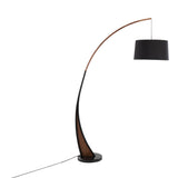 Noah - Floor Lamp - Walnut Wood Frame And Marble Base