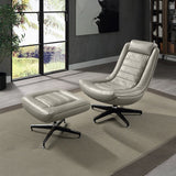 Piran - Ottoman - Twilight Top Grain Leather