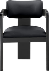 Sacha - Vegan Leather Upholstered Dining Chair With Black Base (Set of 2)