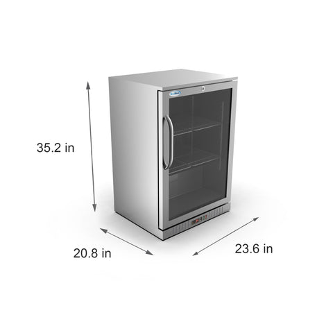 24 in. One-Door Back Bar Refrigerator - 4.1 Cu Ft. BC-1DSW-SS