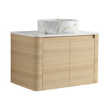 Mounted Bathroom Vanity & Art Sink, Soft Close Door