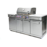 Mont Alpi Compact Series 6 Ft Propane Outdoor Kitchen Island in Stainless Steel - MA-957RS