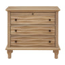 Nightstand With Charging Station, Bedside Table, 3 Drawers, USB And Type - C Ports