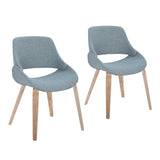 Fabrizzi - Mid-Century Modern Dining / Accent Chair (Set of 2) - Whitewash Wood